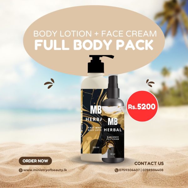 Body Pack (Fast whitening Body Lotion + Radiance Face cream)