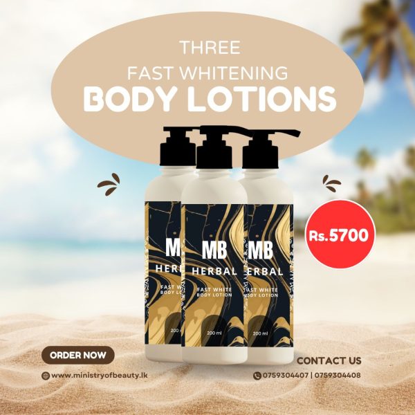 Three Fast whitening Body Lotions