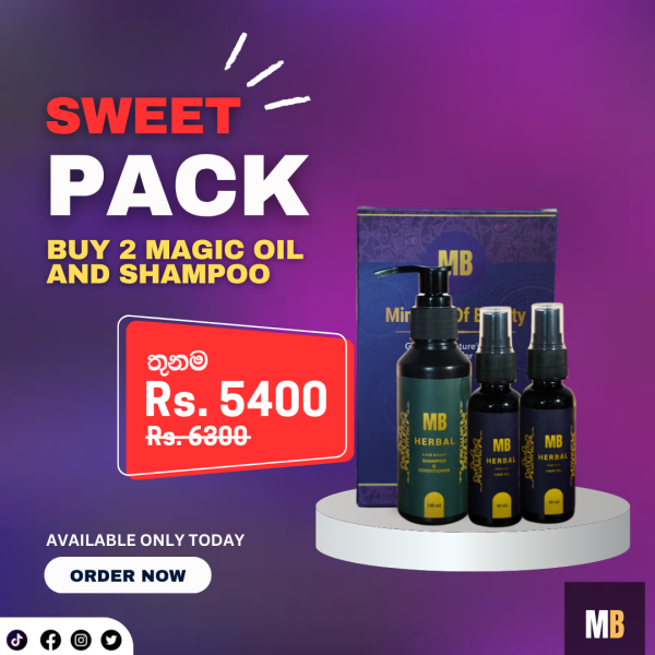 Sweet Pack(2 Double active Magic oil + Hair Boost shampoo)